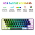 thumbnail image 3 of 61 Keys RGB Backlit Gaming Keyboard, Ergonomic Compact Wired Keyboard with Floating ABS Keycaps for Desktop Laptop, Plug and Play, for PC Gamers, Travel, 3 of 7