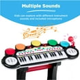 thumbnail image 4 of Best Choice Products 37-Key Kids Electronic Musical Instrument Piano Learning Toy Keyboard w/ Multiple Sounds, Lights, Microphone, Stool - Black, 4 of 7