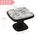 thumbnail image 3 of 4 Pcs Square Cabinet Handle Cupboard Knob Drawer Pulls Handle Geometry Drawer Knobs with Screws Furniture Decoration, 3 of 5