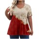 thumbnail image 1 of Camiseta de Manga Corta de Cuello en V Sólido Casual, Camisetas de Manga Corta para las Mujeres, 1 of 6