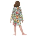 thumbnail image 7 of FORMRS Niños Bathrobe Unisex Hooded Robe Soft Plush Pajamas Sleepwear, Size 2-3T, Floral Tomatoes, 7 of 7
