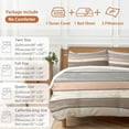 thumbnail image 6 of Vintage Dark Grey Stripes Bedding Duvet Cover Set Full Size 4 Pieces Peeling Paint Effect Theme Bedding Set with Zipper Closure, 1 Comforter Cover 86x86 Inches 1 Flat Sheet & 2 Pillow Cases, 6 of 7