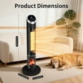 thumbnail image 6 of 37" 1500W Oscillating Space Heater, 2-in-1 Ceramic Heater & Fan for Year-Round Use, 70° Wide Angle Electric Heater for Office & Bedroom, Fast Heating, 6 of 7
