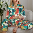 thumbnail image 6 of Naloa Colorful Hawaii Palms Pajamas for Women Set, Womens Pajama Sets, Lounge Sets for Women, 2pjs for Women-Large, 6 of 7