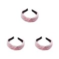 thumbnail image 2 of Minnieouse Accesorios para el cabello Suministros para el de la cara Diadema anudada elástica Diadema de punto dulce vintage Mujeres adultas G612 G612 rosa 3piezas Minnieouse CBP270979, 2 of 6