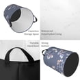 thumbnail image 5 of Lsque Watercolor Flowers Butterfly pattern Laundry Hamper Basket, Tall Woven Rope Hamper Basket for Clothes, Lightweight Storage Basket, Collapsible Waterproof-Medium, 5 of 8