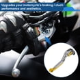 thumbnail image 3 of Palancas de freno y embrague cortas y largas únicas para Honda Rebel/CMX 500/300, palanca de freno ajustable de manillar de motocicleta de aleación de aluminio con mango de titanio y extremo dorado, 3 of 7