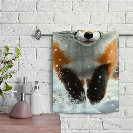 

ZFLMY Fox Snow Woods Kitchen Towels Save 100% Polyester Soft Bath Towel Hand Towel for Kitchens Bathrooms Showers 29.5x13.8 inches 29.5x13.8in