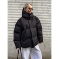 thumbnail image 3 of Chaqueta acolchada de algodón para mujer, Parka con capucha, ropa de calle Harajuku, abrigo suelto, otoño e invierno, 2024, 3 of 5