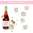 thumbnail image 3 of 40pcs 4 Styles Mini Champagne Bottle Labels Garland Wine Bottle Labels Baby Shower Wine Bottle Labels Blush Rose Wine Label for Baby Shower Party Celebrating She's ABOUT TO POP, 3 of 7