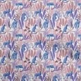 thumbnail image 1 of oneOonePolyesterSpandexLightPinkFabricTropicalAbstractLeafWithAnimalSewingCraftProjectsFabricPrintsByYard56InchWide, 1 of 4