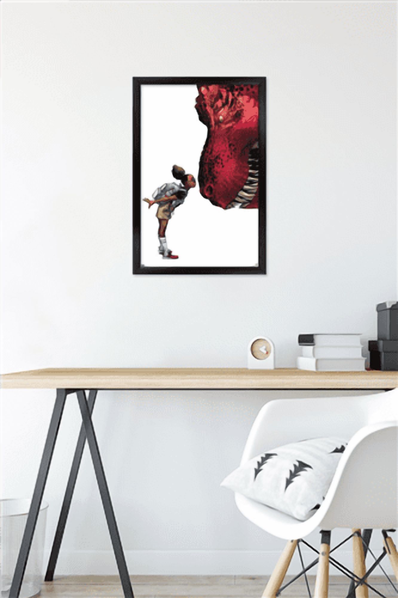 Marvel Moon Girl & Devil Dinosaur - Kiss Wall Poster, 14.725" x 22.375" Framed