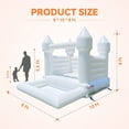 thumbnail image 4 of 8' x 10' 100% Vinyl White Bounce House with Ball Pit and Air Blower, 4 of 7
