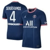 Men's Jordan Brand Sergio Ramos Blue Paris Saint-Germain 2021/22 Home Breathe Stadium Replica Player Jersey