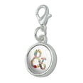 thumbnail image 2 of Ampersand &amp; Floral Antiqued Bracelet Pendant Zipper Pull Charm with Lobster Clasp, 2 of 5