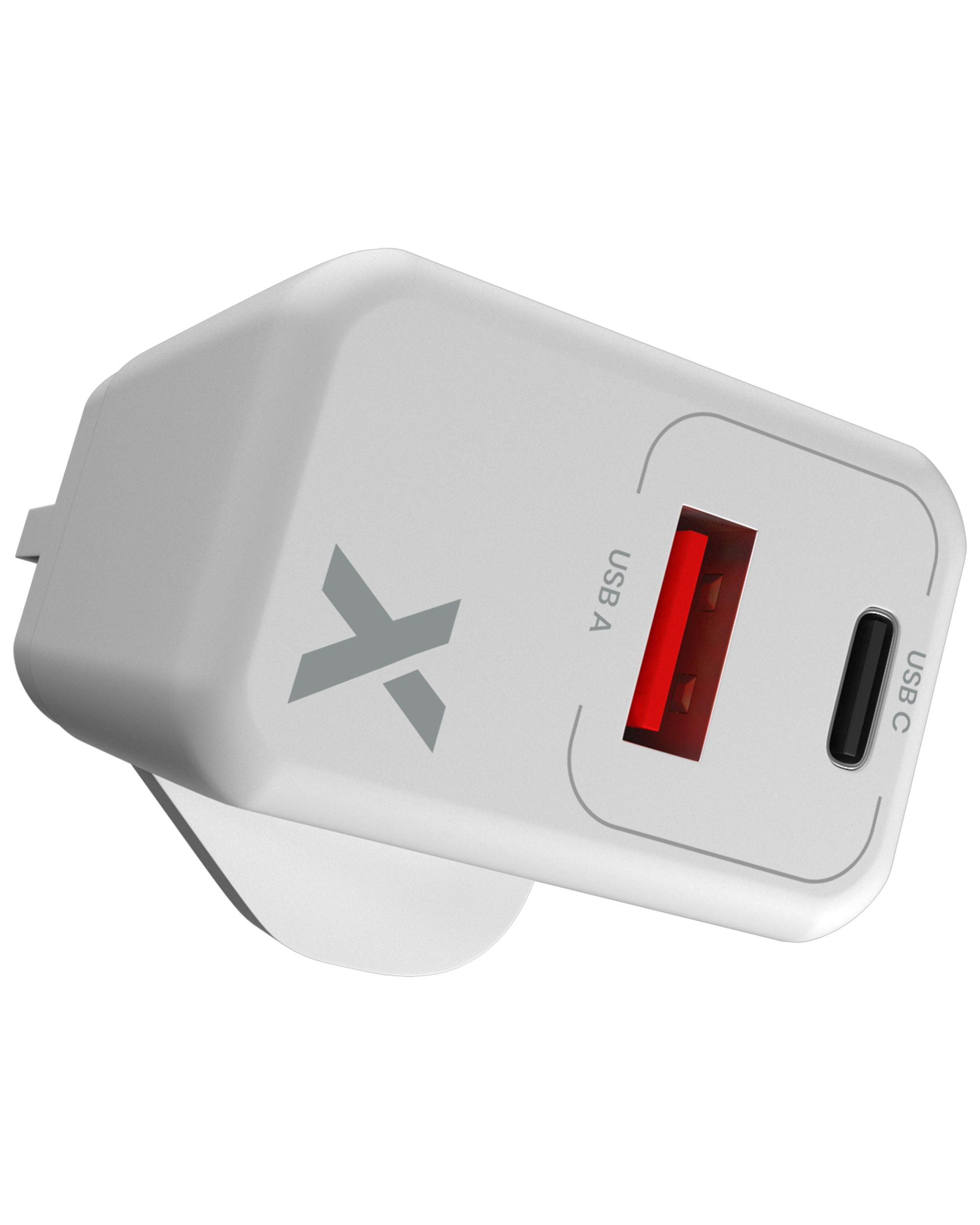 Replacement 2 Plug - 20W USB Type C And USB Type A Wall Power Adapter  (220V Uk)