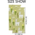 thumbnail image 3 of GZHJMY Fingertip Hand Towels, 2 Pack Pcs Lama and Cactus Absorbent Face Bath Towels for Bathroom Kitchen, 30"x15", 3 of 6
