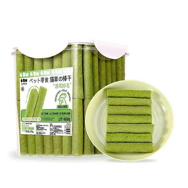 Cat Grass Teething Stick,Cat Grass Chew Sticks, Cat Teeth Cleaning Cat Grass Stick,Natural Grass Molar Rod for Cat Indoor,for Hairball Removal,CaDenta