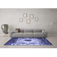 thumbnail image 3 of Ahgly Company Machine Washable Indoor Round Persian Blue Bohemian Area Rugs, 7' Round, 3 of 4