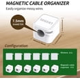 thumbnail image 6 of 12 Pack Magnetic Cable Clips, Self Adhesive Cord Organizer, Magnetic Wire Holder for Desk, Nightstand, Home & Office, Fits Most Phone Charger, USB, Type-C Cables, 6 of 9
