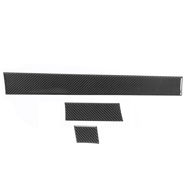 3Pcs Carbon Fiber Dashboard Trim Decoration Fit For 5 Series E60 E61 2004-2010