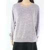 Republic Womens Sweater Medium Pullover Fleec Ribbed Purple M