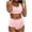 Pink, variant on Kmdttou Wimsuit Coverup for Women Fashion Bikini Set Swimsuit Two Piece Solid Color Swimwear Up to 65% off!