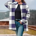 thumbnail image 6 of ZUKMRJPC Women's Long Plaid Jacket Oversized Lapel Button Down Mid Long Fleece Overcoat Casual Warm Winter Coats with Pockets, 6 of 7
