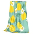 thumbnail image 3 of Bingfone Lemons Chamomile Flowers And Leaves Print Flannel Fleece Blanket Throw Blanket For Bed,Sofa,Couch,Travel,Camping(40"X30"), 3 of 9