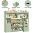 thumbnail image 7 of Homfa Kids Toy Storage Organizer with Removable Bin, Kids Bookshelf and Bookcase Toy Box with Drawers for Playroom, Classroom, Green, 7 of 7