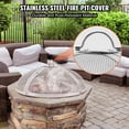 thumbnail image 2 of VEVOR 30" Round Firepit Spark Screen Cover Lid Stainless Steel Wood Burning, 2 of 9