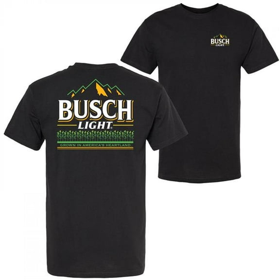 Busch 881673-medium Light Corn Field White Text Front & Back T-Shirt - Medium