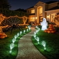 thumbnail image 6 of AuroraX Halloween Skeleton Hand Stake Skeleton Hand Solar Light LED Outdoor Battery Operated Waterproof Halloween Decorations for Yard Green, 6 of 6