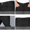 thumbnail image 6 of Ceisia Men Multi Pocket Ripstop Cargo Shorts Elastic Waistband Drawstring Outdoor Workwear Casual Bottoms Black XXXXL Gift, 6 of 7