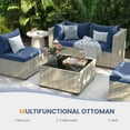 thumbnail image 7 of UDPATIO 9 Pieces Outdoor Patio Furniture Set with 44" Fire Pit Table, Outdoor Wicker Patio Conversation Set with Cushions for Backyard, Porch, Garden(Navy Blue), 7 of 7