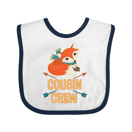 

Inktastic Cousin Crew Outfit Fox Gift Baby Boy or Baby Girl Bib