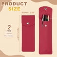 thumbnail image 2 of Elastic Band Pen Holder, 2Pcs Adjustable Leather Pen Sleeve Pouch for Notebook Journal Planner Tablet Office Classroom, Fuchsia, 2 of 6