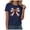 Navy, variant on 250th Anniversary Usa Shirt Womens 250th Anniversary American T-Shirt, USA Shirt Tee, Short Sleeve Round Neck, Durable Active Tops Grey,2XL