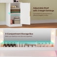 thumbnail image 6 of Makeup Vanity Table with Lights and Mirror(Large 31.5" Mirror), Vanity Desk with 6 Drawers & Cabinet & Shelves,Charging Station(2 AC power outlets and 2 USB ports),White Dressing Table, 6 of 9