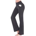 thumbnail image 4 of Horkkom Flare Leggings for Women High Waisted Yoga Pants Solid Color Workout Leggings with Pockets XXL, Gifts for Women, 4 of 9