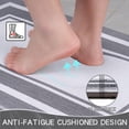 thumbnail image 3 of Modern Kitchen Mat Set Anti Fatigue 2 Piece, Non-Skid Waterproof Kitchen Mats and Rugs Cushioned, Washable Kitchen Rug Floor Ergonomic Comfort Mats for Kitchen Home, 18'''' x 48'''' + 18'''' x 30'''', 3 of 5