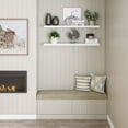 thumbnail image 6 of Ballucci 48" Floating Shelves, 2-Pack Wood Wall Shelf Set with Invisible Brackets, 8" Deep, White, 6 of 9