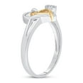 thumbnail image 4 of Diamond Princess Two-tone Sterling Silver Womens Round Diamond Heart Ring .03 Cttw, 4 of 4