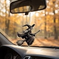 thumbnail image 5 of HaiSphere Halloween Decorations Witch Keychain-Rearview Mirror Hanger for Gothic Witch Decor, Halloween Hanging Decor, Halloween Party Decorations, Witch Broom Accent, Backpack Ornament,Black, 5 of 6