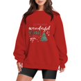 thumbnail image 1 of Sudadera sin capucha Gibobby Navidad Mujer Casual Y 2 K Manga Larga Impreso Cuello Redondo Rojo L, 1 of 4