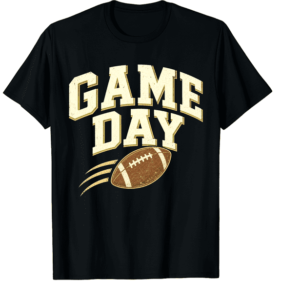 KeHetSoft Unisex Collegiate Football Game Day Cotton Graphic T-Shirt