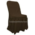 thumbnail image 1 of Chair Covers PLEATED polyester Wedding Party Decorations Folding Chair 24 colors", (Color: Brown - Count: 50), 1 of 1