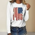 thumbnail image 2 of 4th of July Shirts for Women American Flag Graphic Sweatshirt Patriotic Crew Neck Long Sleeve Cute USA Independence Day Tops, 2 of 4