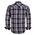 thumbnail image 2 of Camisa COEVALS CLUB para hombre, manga larga, estilo western, a cuadros, gris/negro, 2 of 7