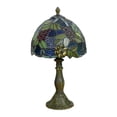 thumbnail image 3 of Tiffany Style Table Lamp,14.5" High Blossoming Antique Stained Glass Lamp for Bedside Living Room Office Decor Home Included LED Bulb, 3 of 5